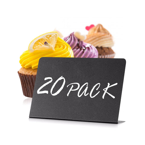 20 Pack Mini Chalkboard Signs